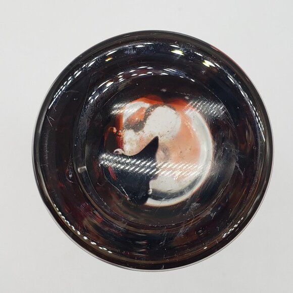 Zwiesel Glas Werksverkauf Orange Amethyst Clear Swirl Cylindrical Art Glass Vase - Picture 3 of 10